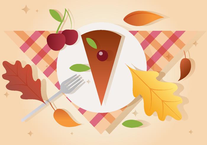 Gratis Vector Thanksgiving Piece Pie