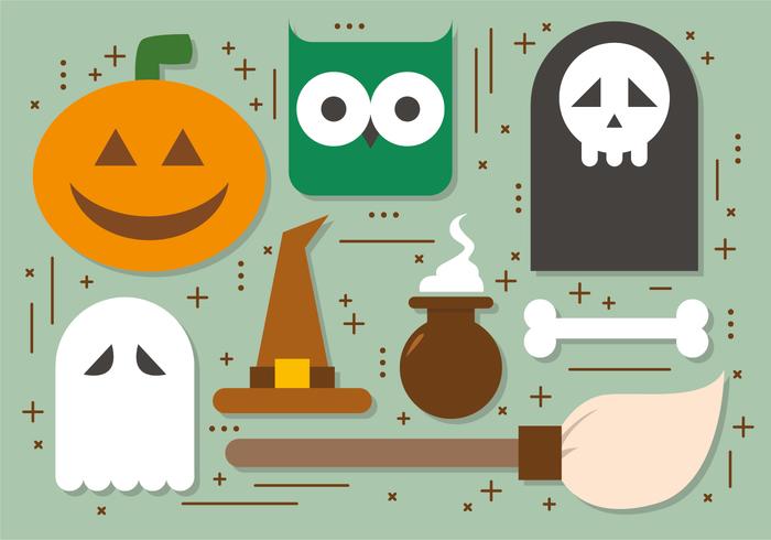 Gratis Halloween Elements Vector Collection