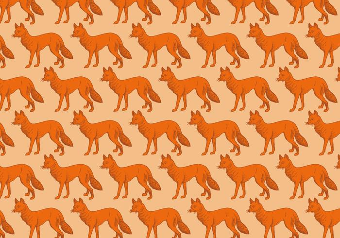 Orange Fox Muster vektor