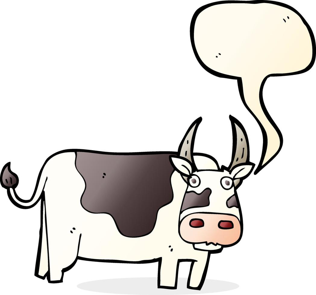 Cartoon-Stier mit Sprechblase vektor