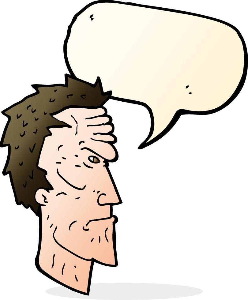 Cartoon wütendes Gesicht mit Sprechblase vektor