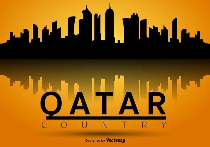 Qatar vektor silhuett silhuett