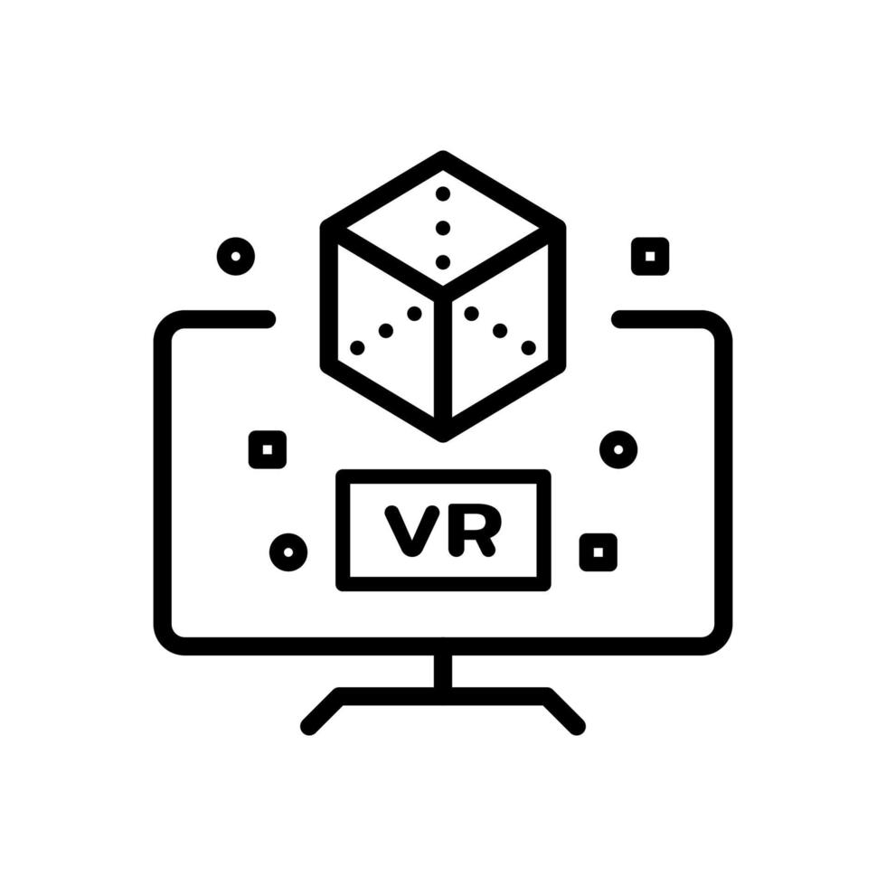 Umrisssymbol, Vektor und Illustration der virtuellen Realität.