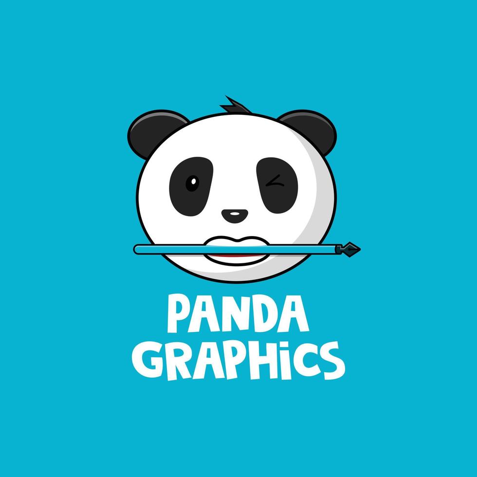 panda logotyp design vektor