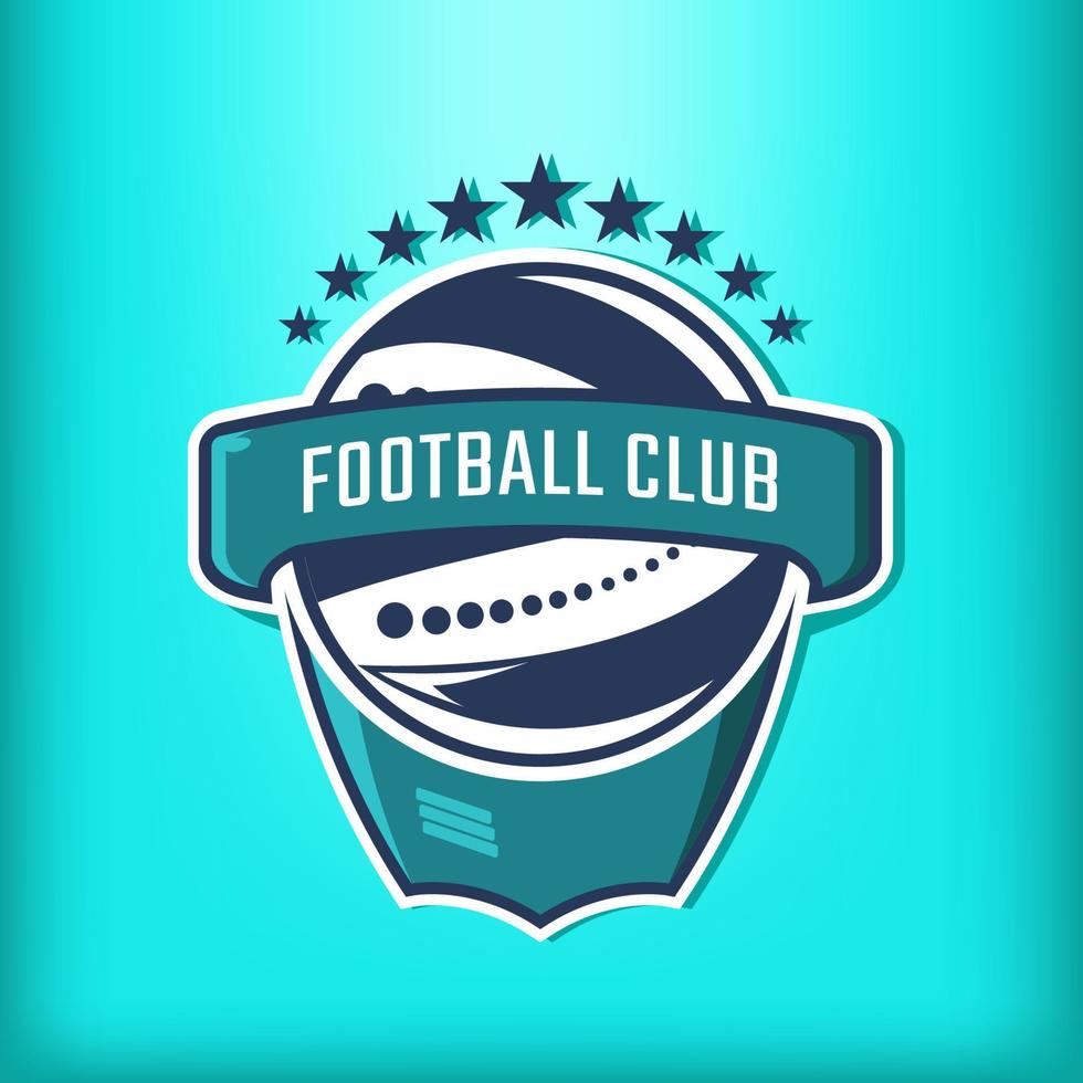 einfache, elegante Fußball-Logo-Design-Vorlage vektor