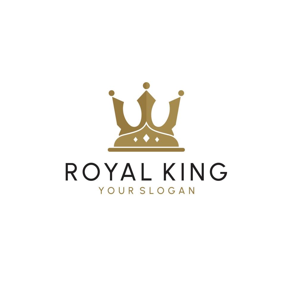 Krone Logo Royal King Queen abstrakte Logo-Design-Vektorvorlage. geometrisches Symbol Logo Konzept Symbol. vektor