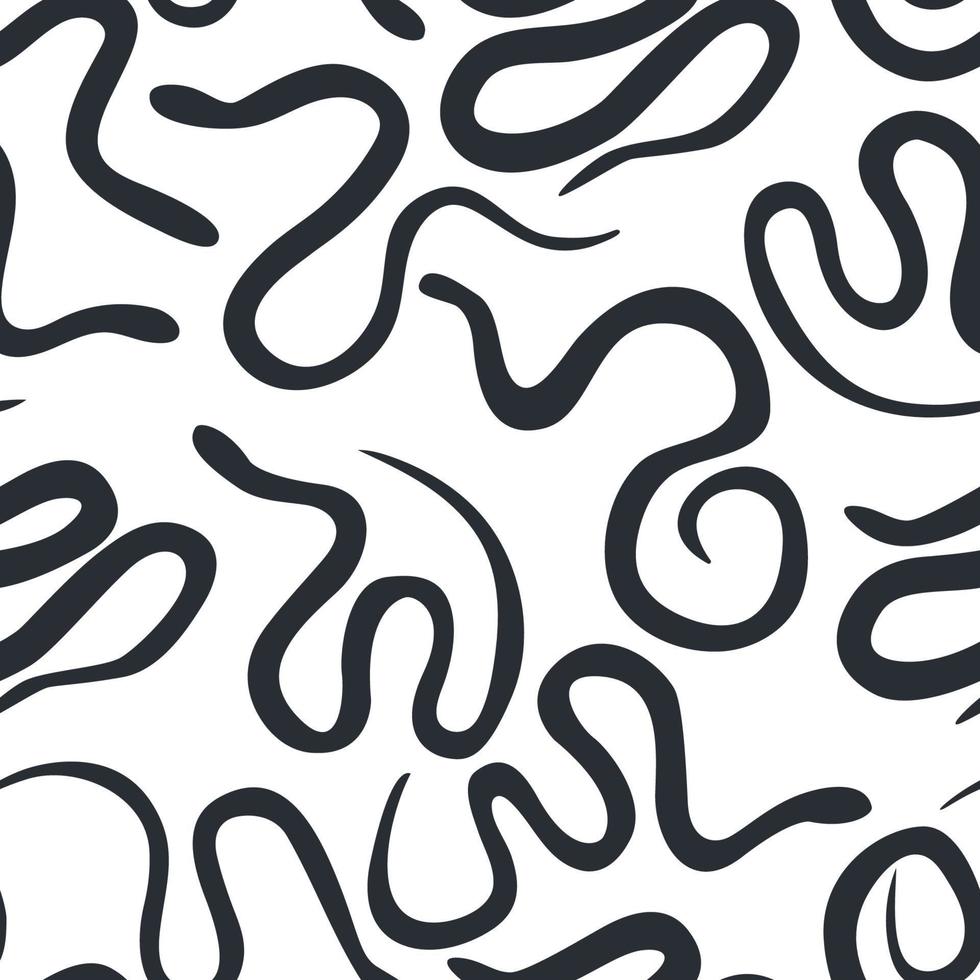Schlangen dunkle Silhouetten. nahtloses Muster, Vektorillustration vektor