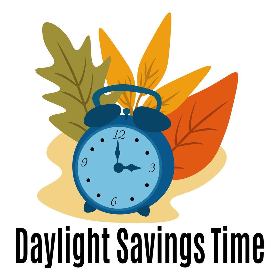 dagsljus besparingar tid, aning för affisch, baner, flygblad eller vykort vektor