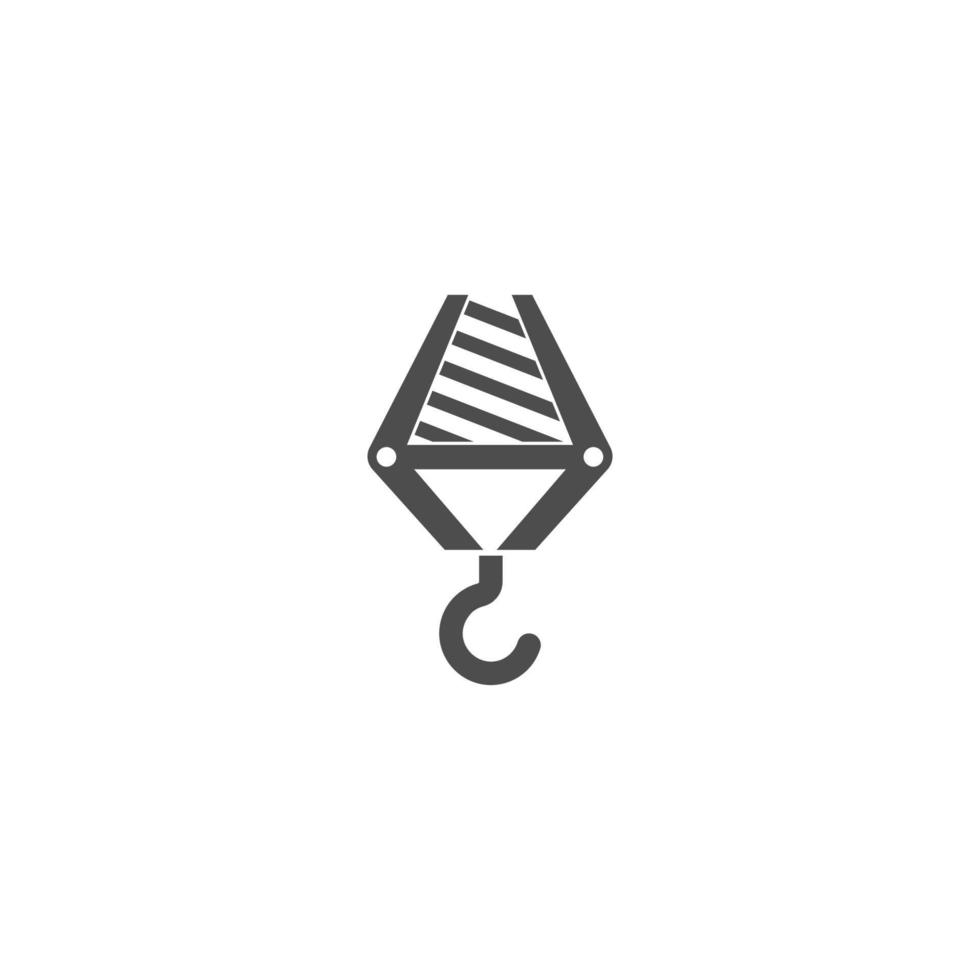kran logotyp ikon design illustration vektor