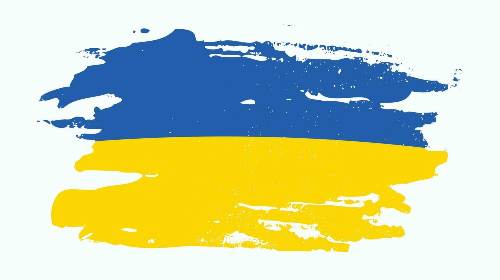 bedrövad ukrainska färgrik grunge effekt flagga vektor