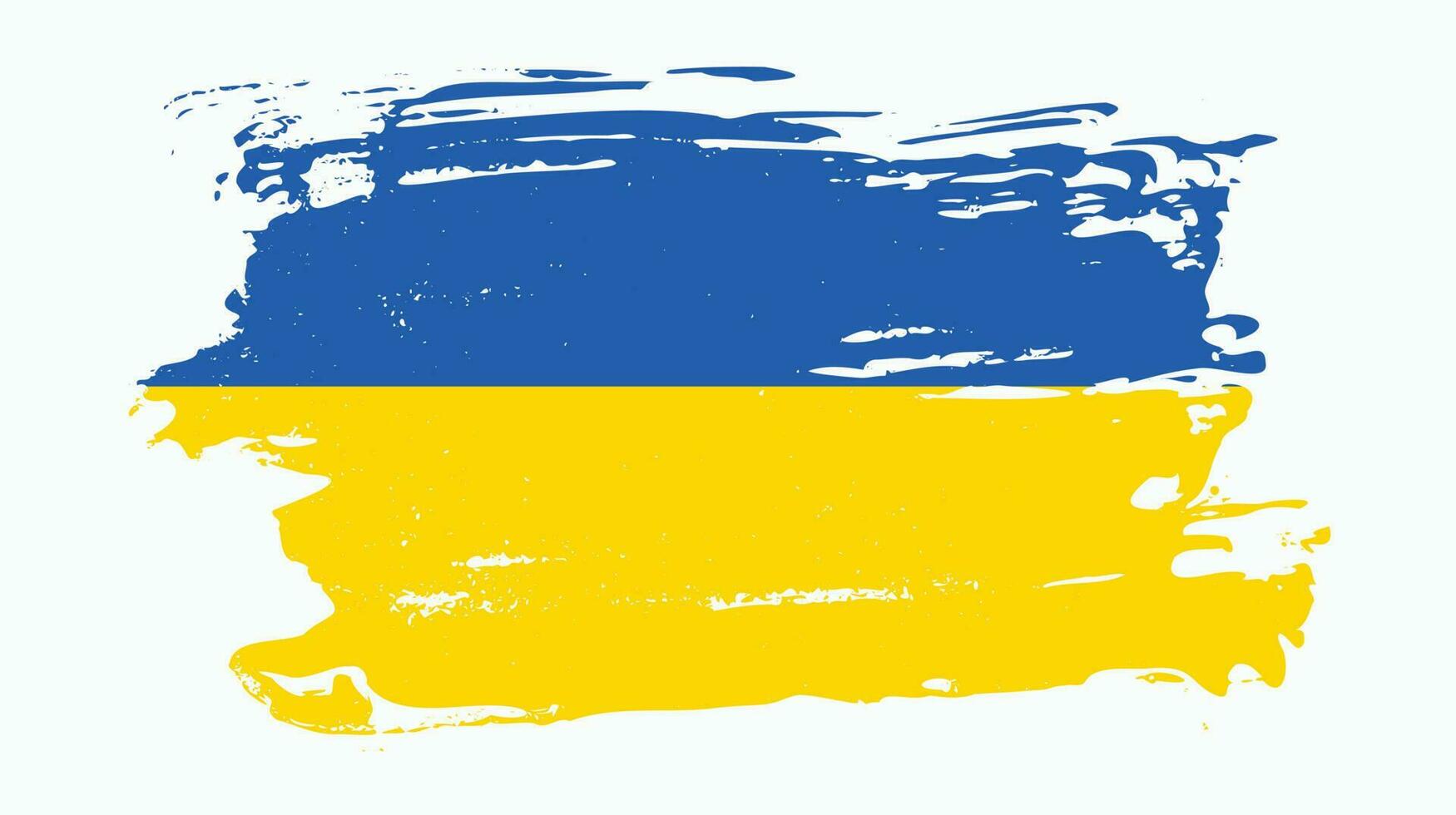 professionell ny abstrakt grunge textur ukrainska flagga vektor