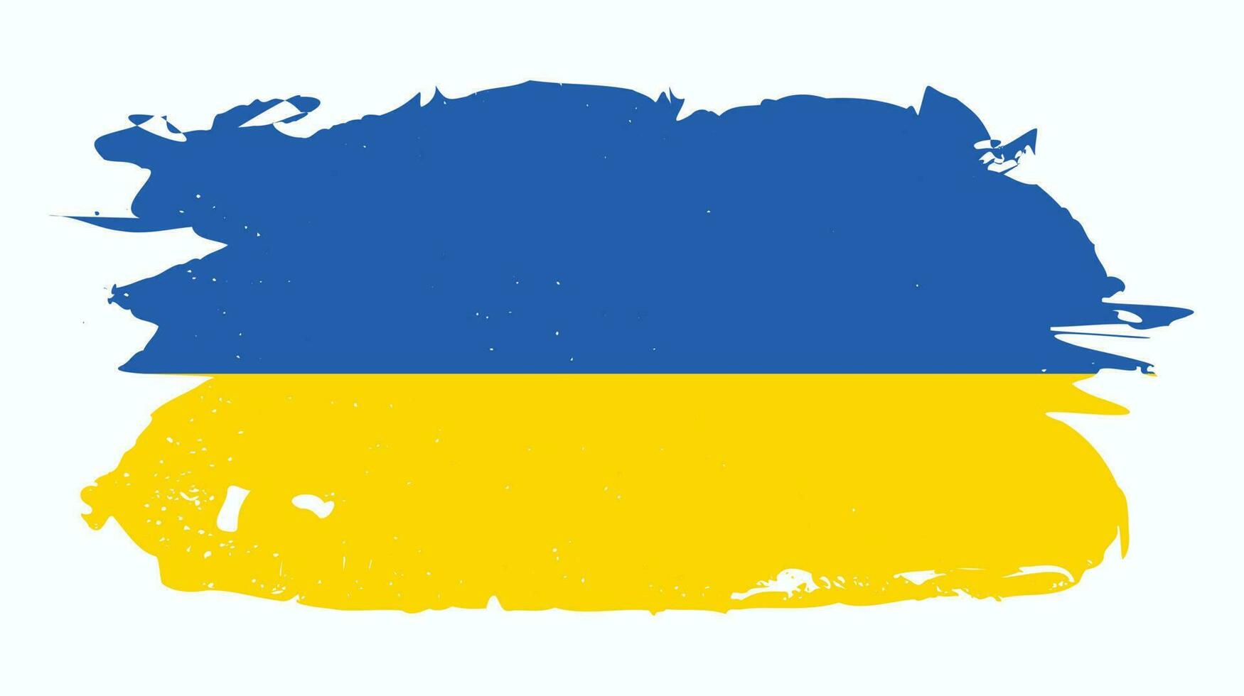 kreative Grunge-Textur ukrainischer bunter Flaggenvektor vektor