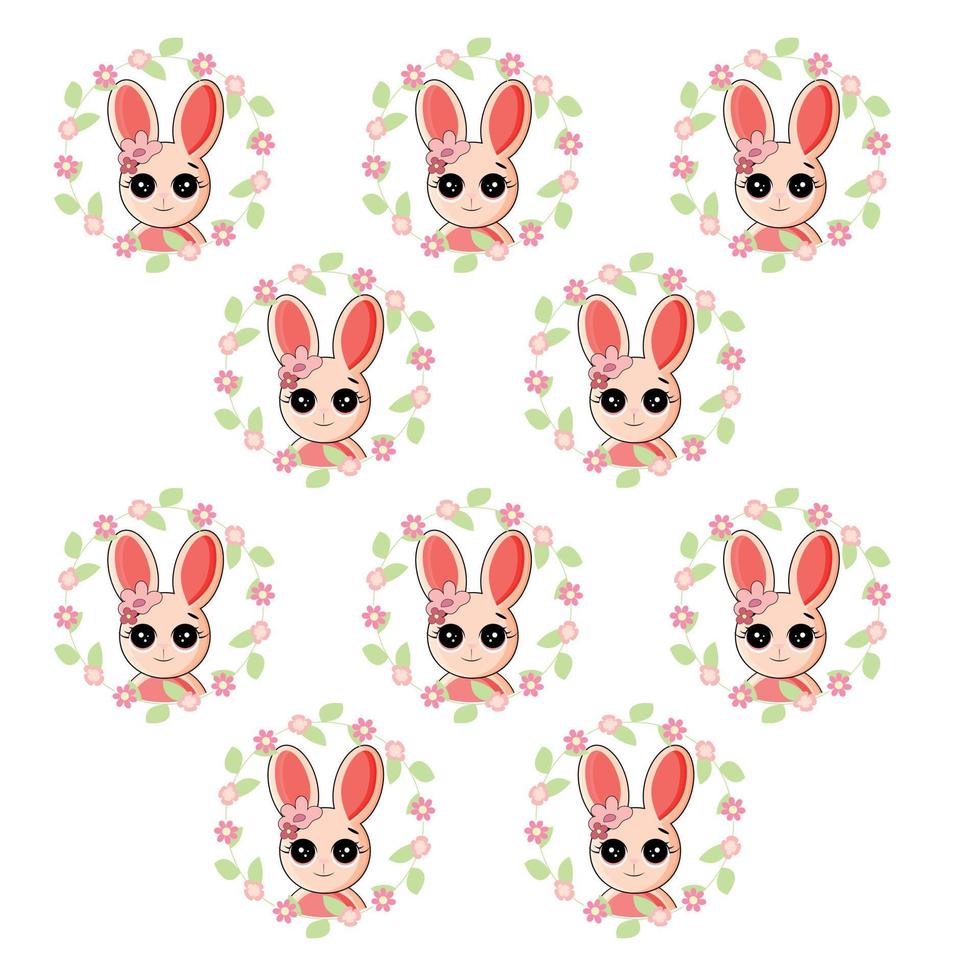 vektor sömlös mönster med söt kanin