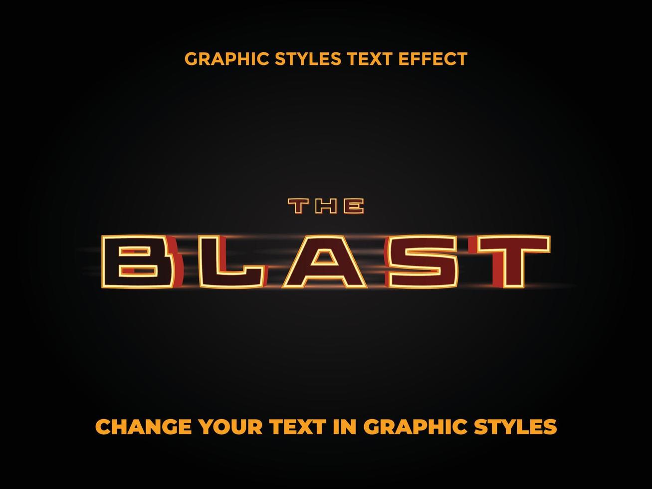 de kul röd och gul lutning redigerbar text effekt vektor