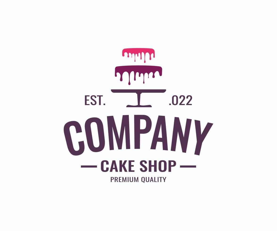 Cupcake-Logo. süßes Kuchen-Logo. Konditorei-Logo. Bäckerei-Logo-Design-Vektor-Vorlage vektor