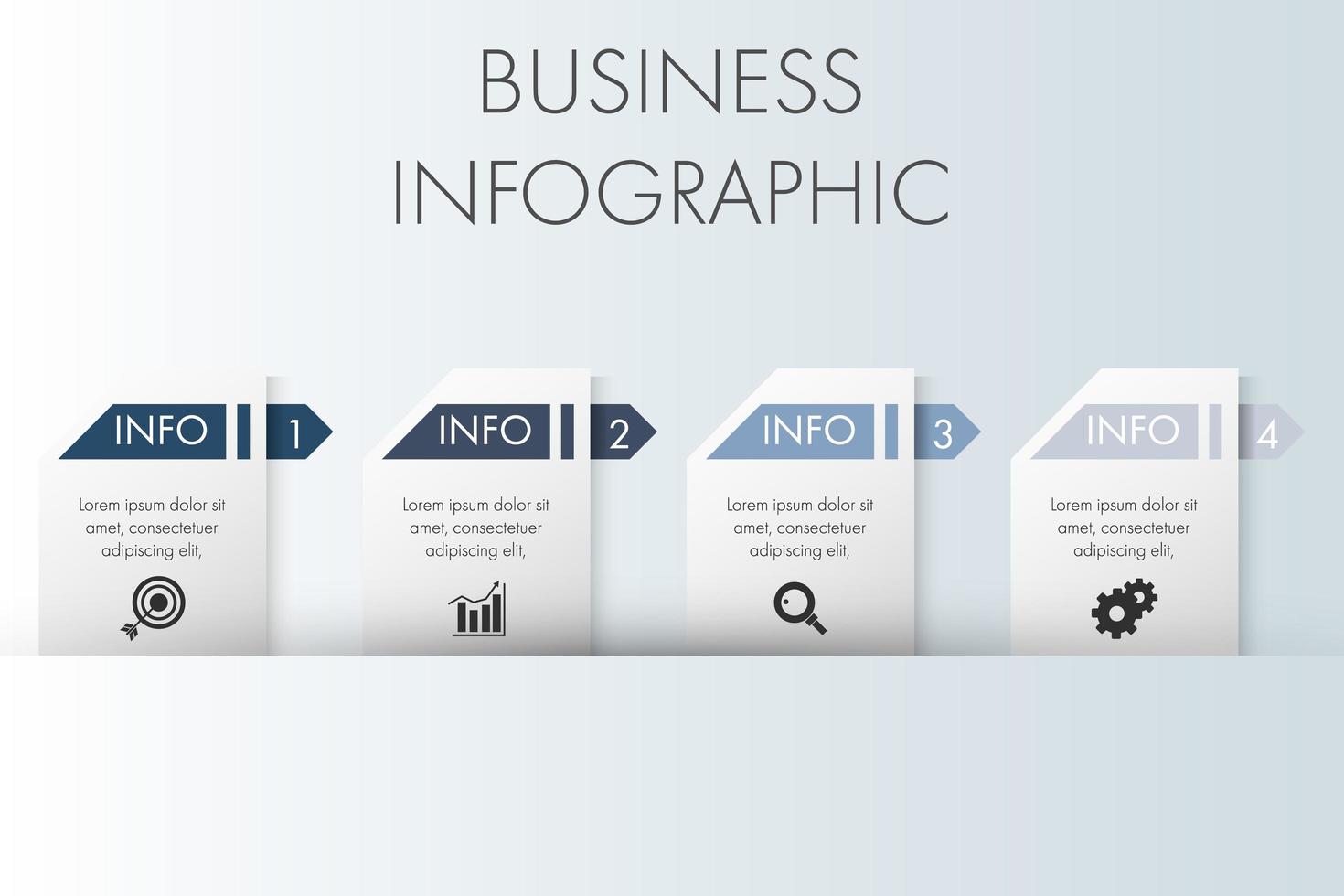 pappersetikett affärs infographic mall vektor