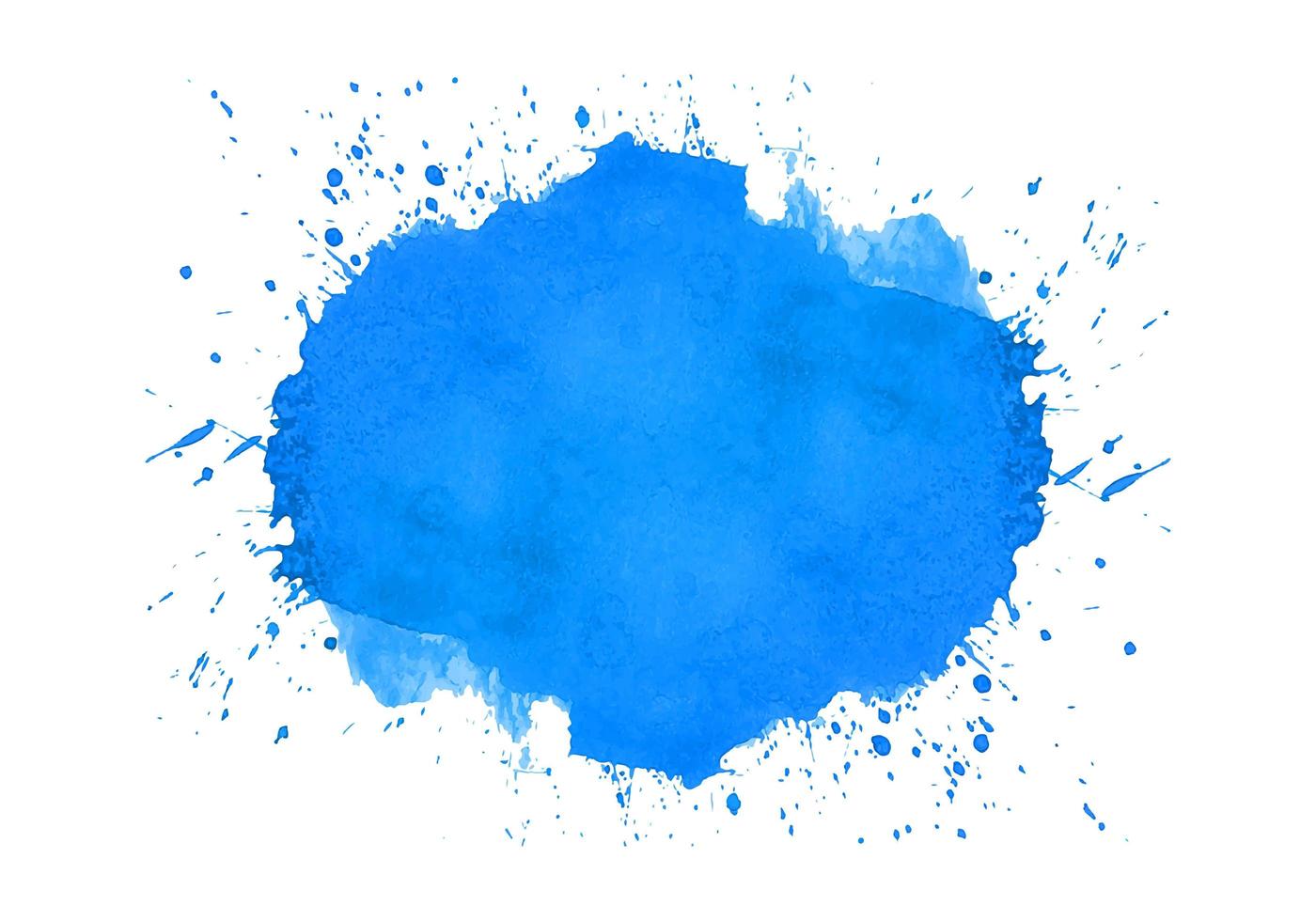 abstraktes blaues Spritzaquarell vektor