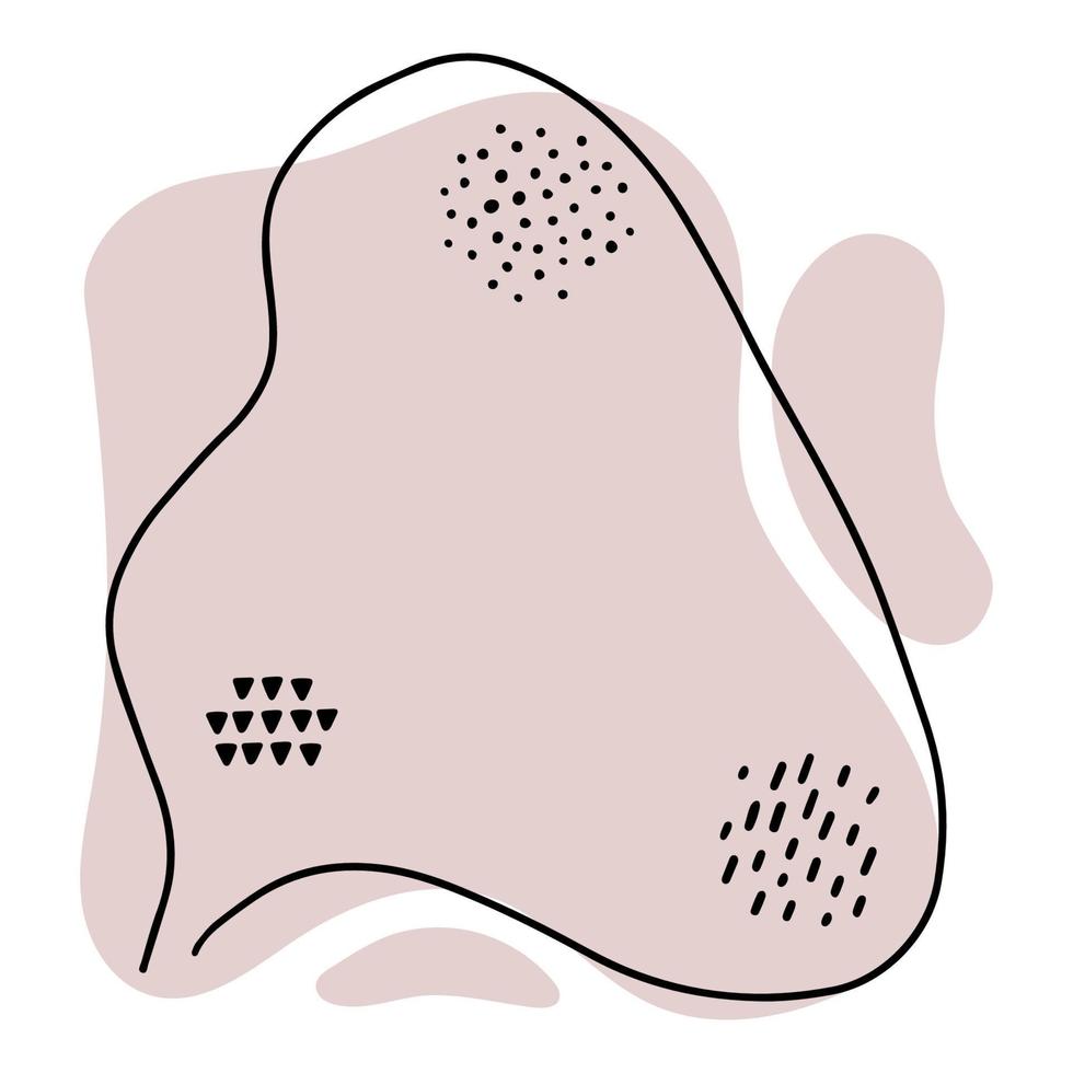 bakgrund av hand dragen olika former och klotter objekt. abstrakt samtida modern trendig vektor illustration. abstrakt bakgrund. pastell färger. för affischer, bakgrunder, baner och Övrig