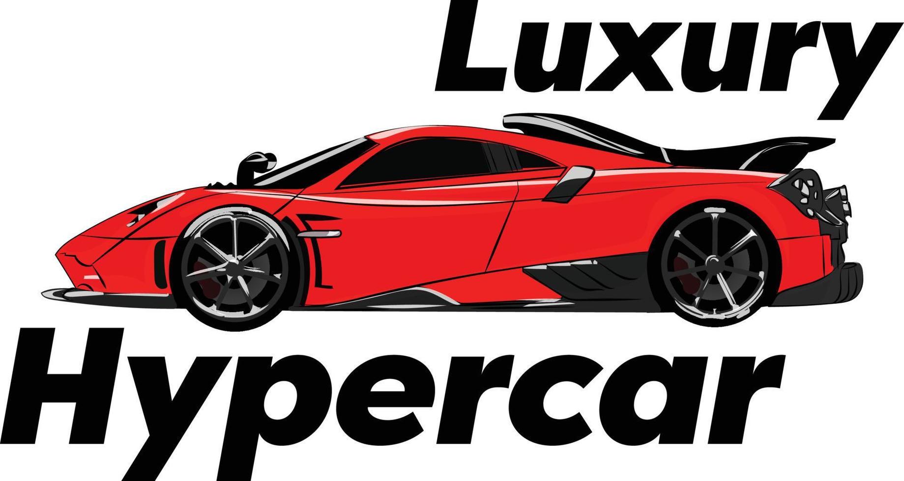 Luxusauto-Hypercar-Vektorsymbol vektor