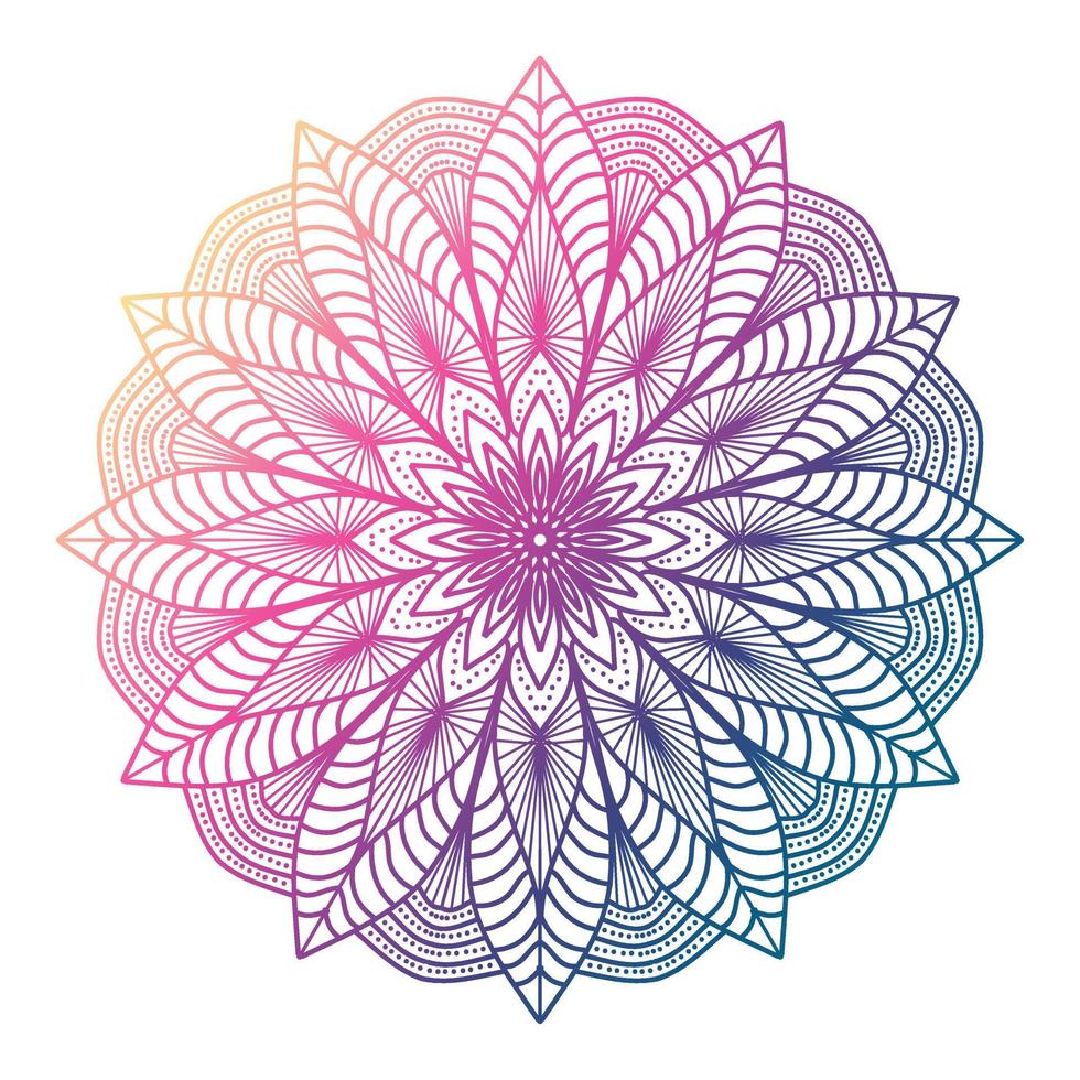 Farbverlaufsmandala, Mandala-Design-Hintergrund, Mandala-Design, Mandala-Muster-Malbuch-Kunst-Tapeten-Design, Fliesenmuster, Grußkarte, Set-Mandala-Design, Schwarz, Mandala-Design vektor
