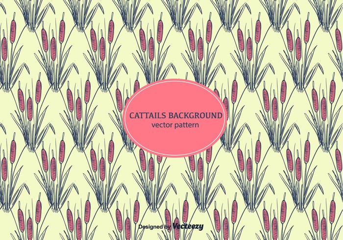 Cattails bakgrundsvektor vektor