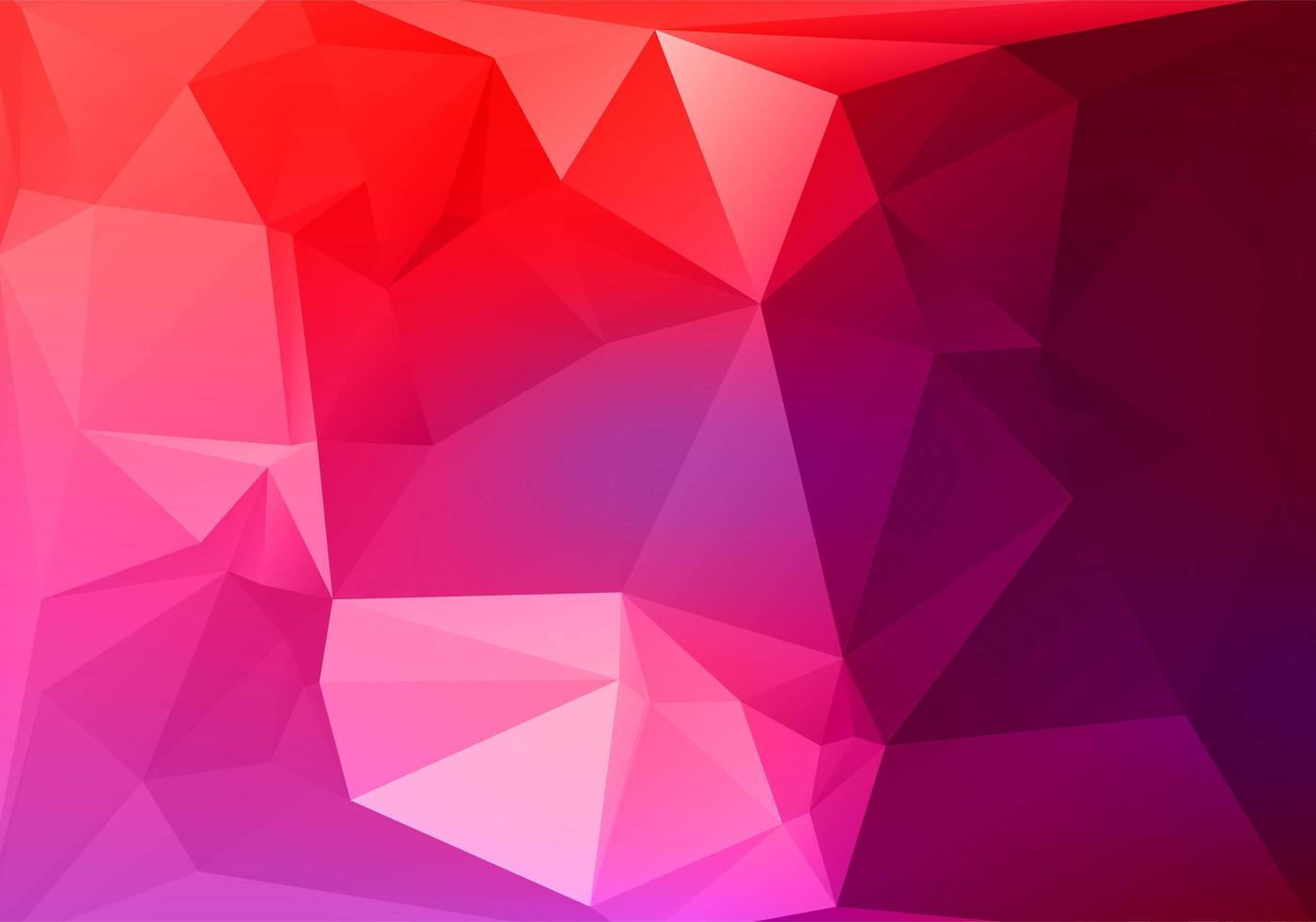 abstrakt rosa röd låg poly triangelformar bakgrund vektor