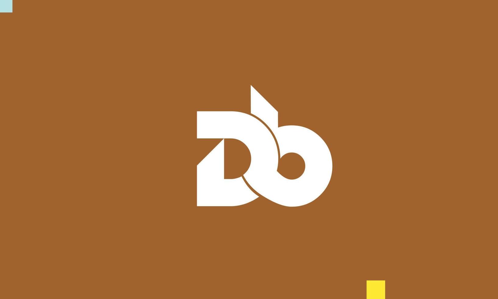 db alfabet brev initialer monogram logotyp vektor