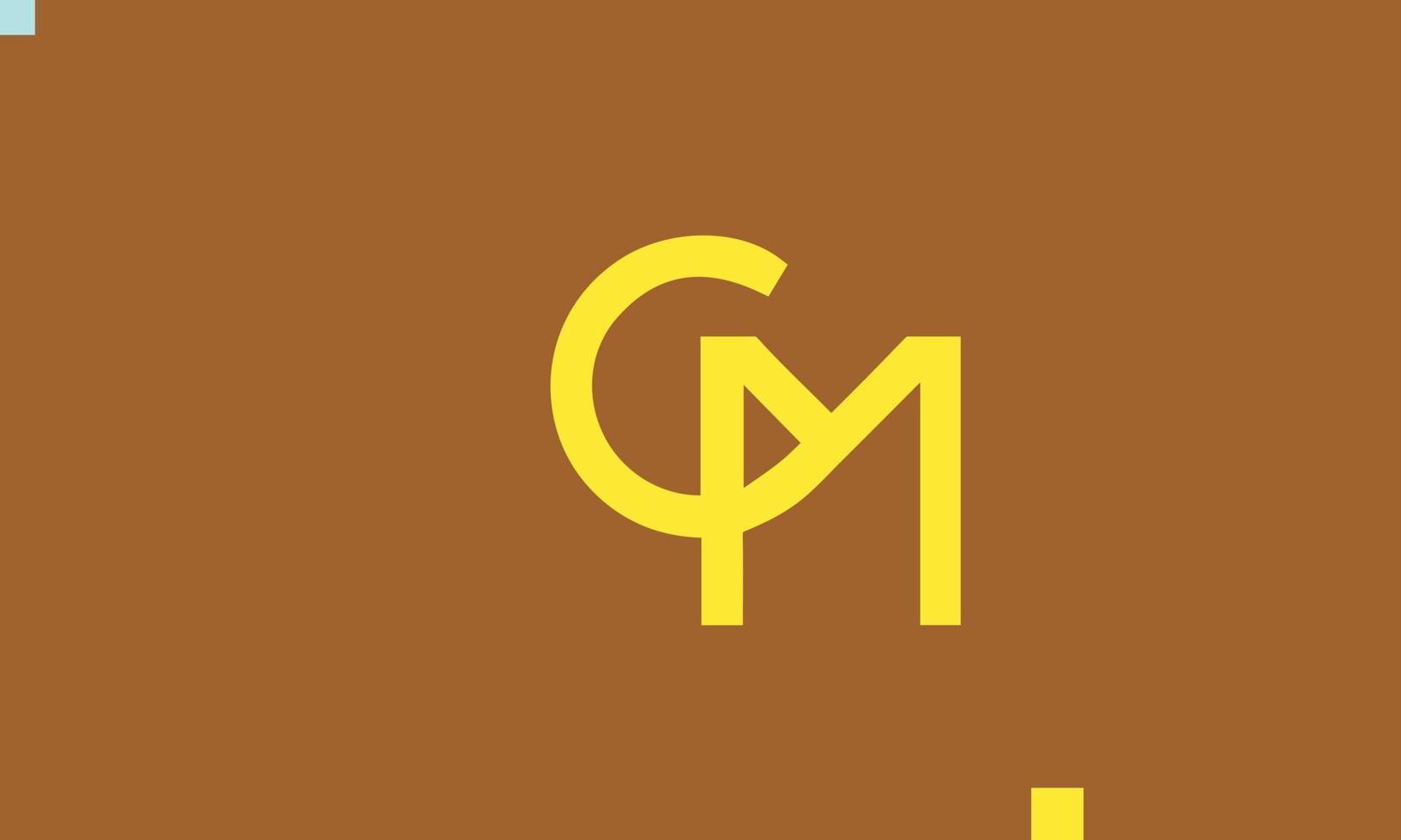 cm Alphabet Buchstaben Initialen Monogramm Logo vektor