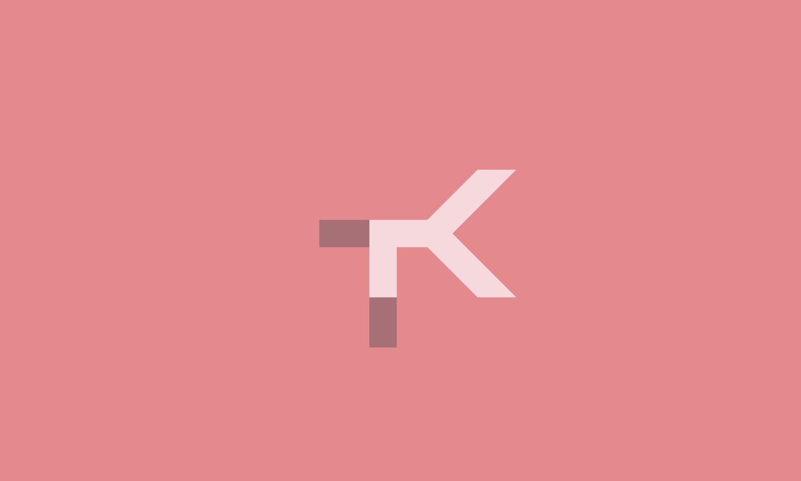 alfabet brev initialer monogram logotyp tk vektor