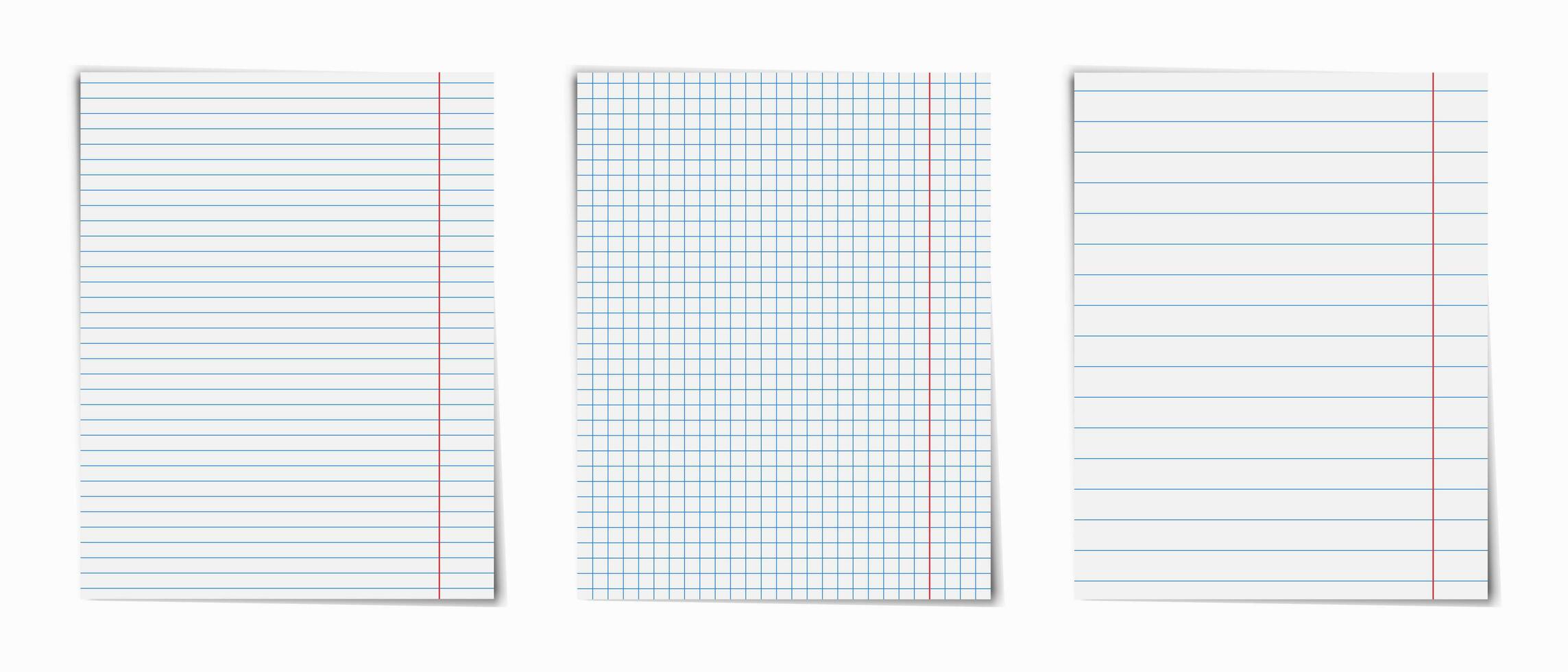 anteckningsbok layout sidor pack vektor