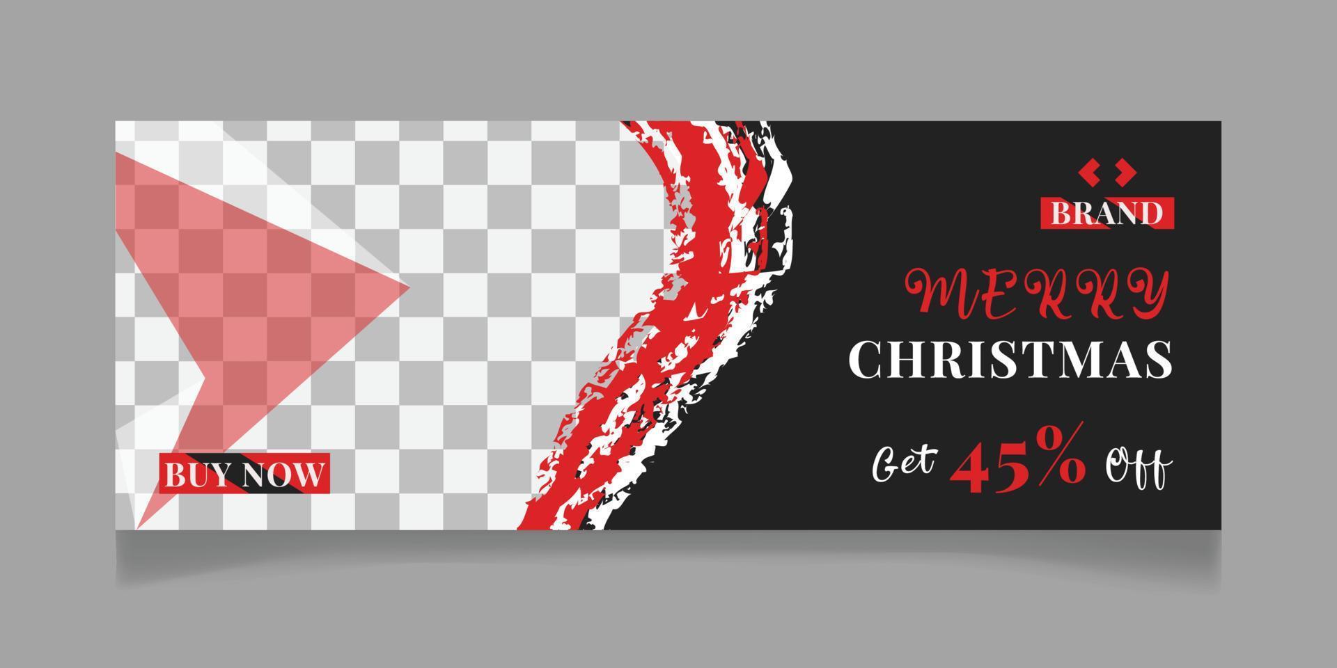 weihnachtsverkauf social media post vorlage oder winterfest verkaufsförderung banner design vektor