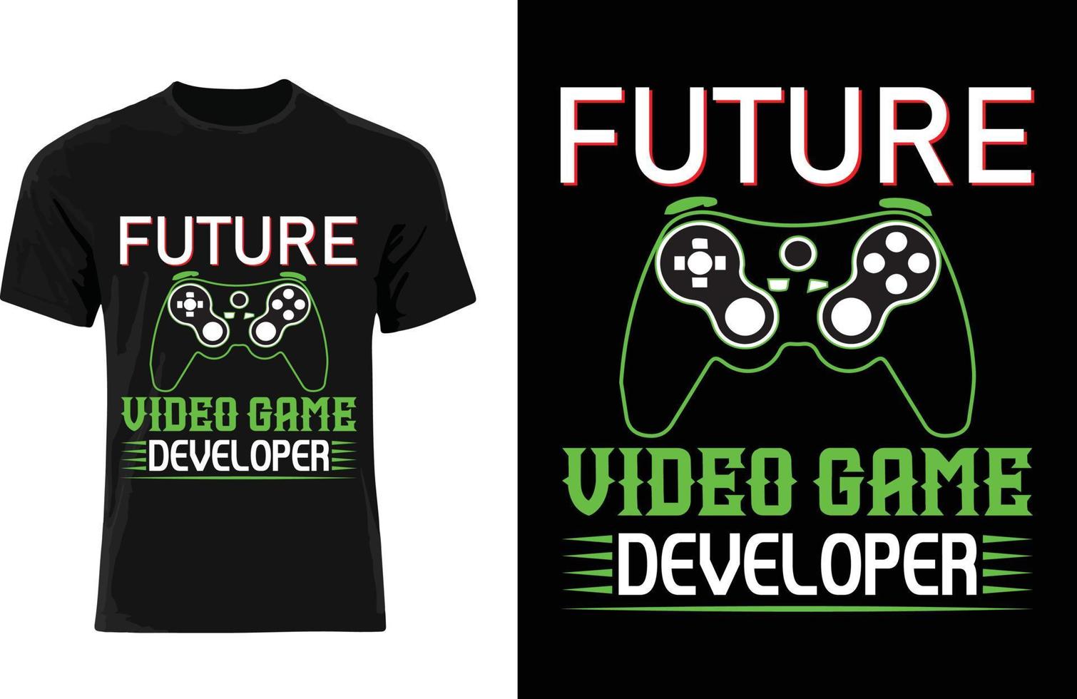 Gaming-T-Shirt-Design, Herren-T-Shirt vektor