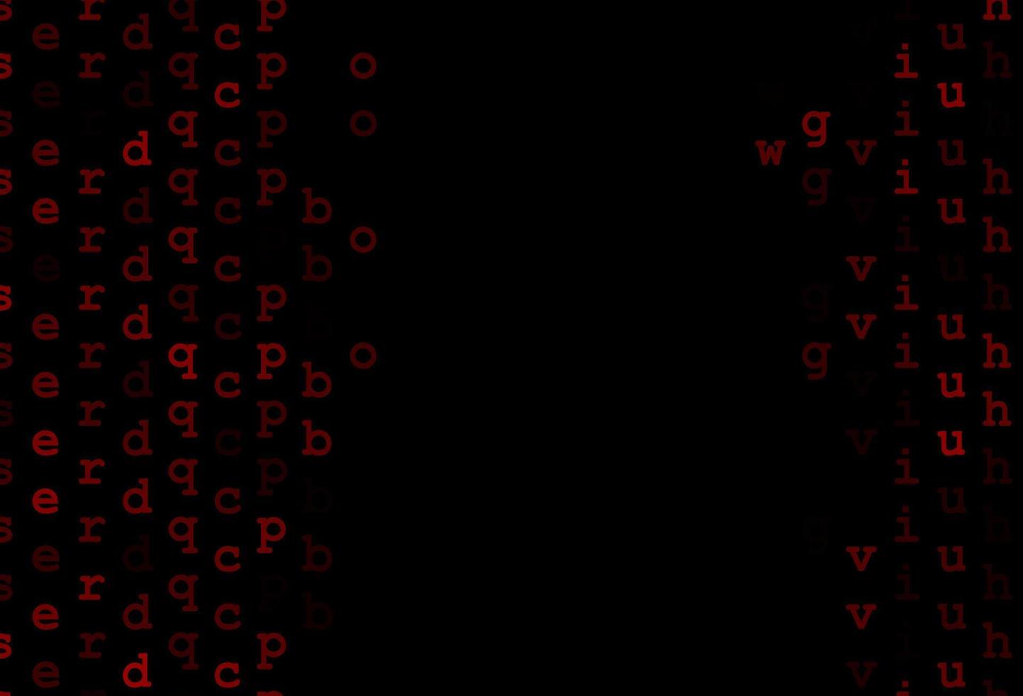 mörk röd vektor mall med isolerade bokstäver.