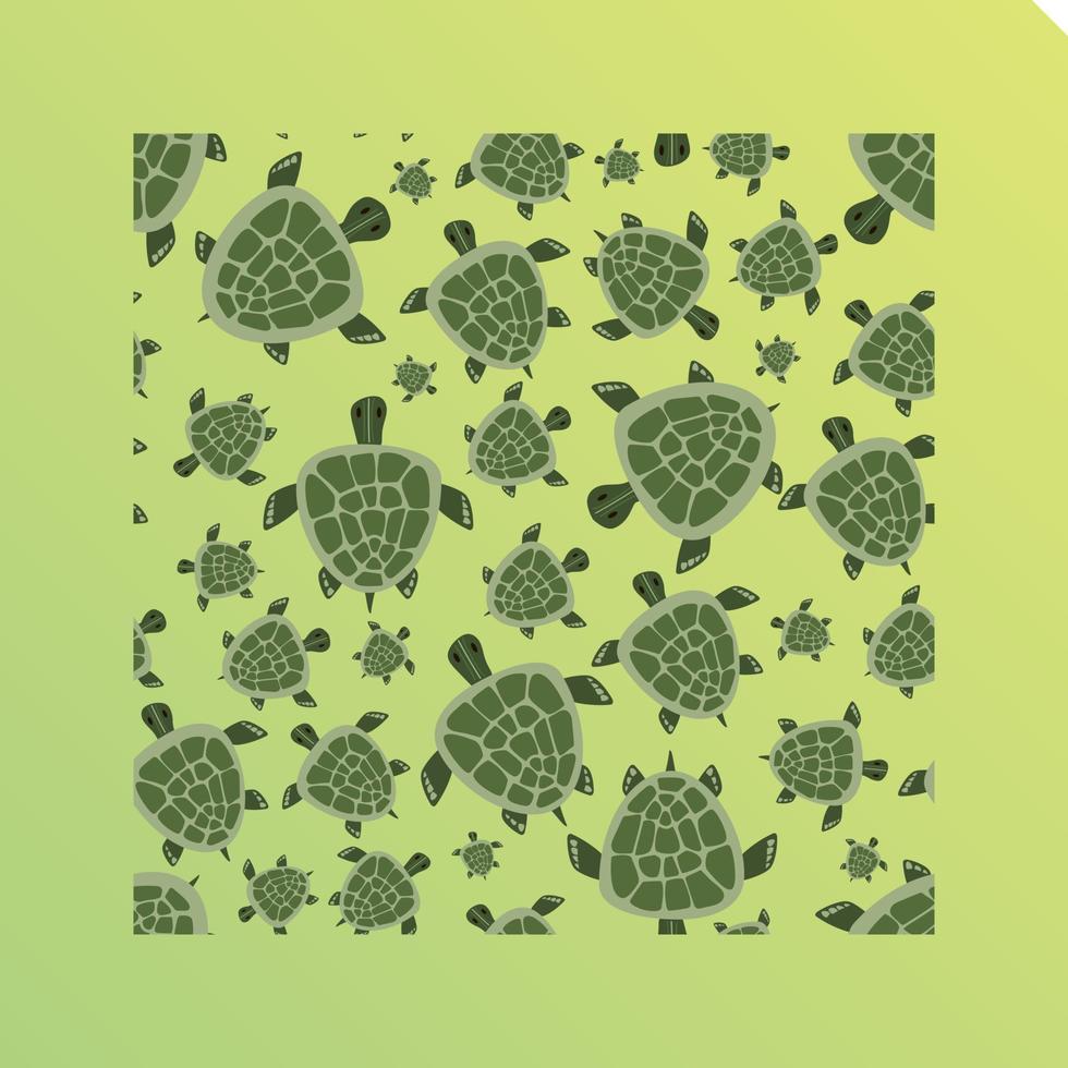sömlös mönster med hav sköldpaddor. grafisk sköldpaddor för textilier vektor