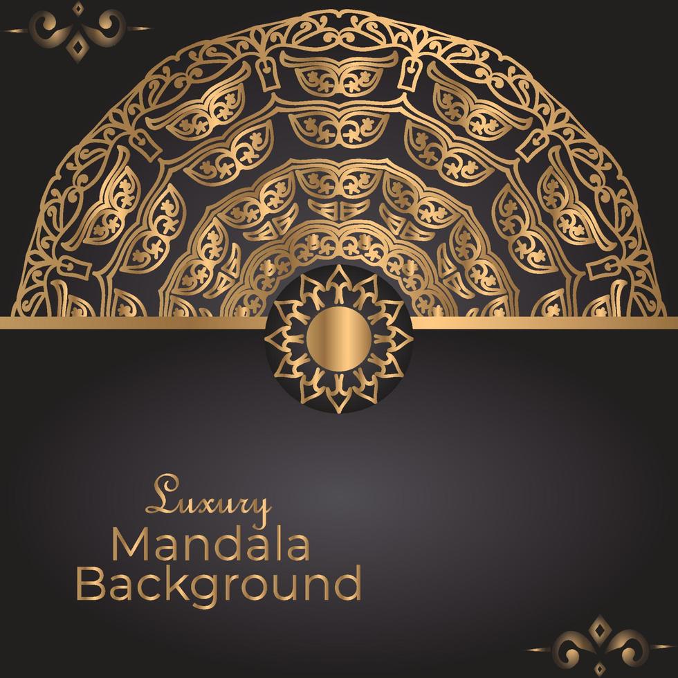 Luxus-Mandala-Hintergrunddesign temolate vektor