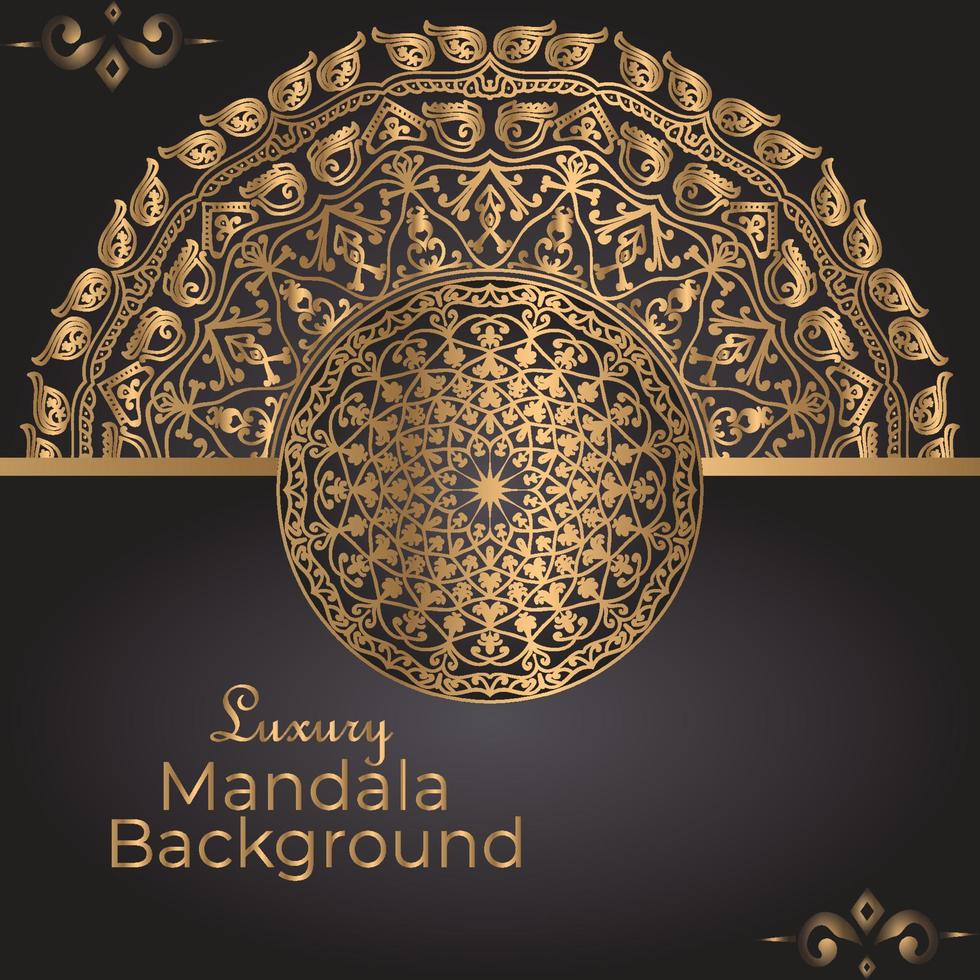 Luxus-Mandala-Hintergrunddesign temolate vektor