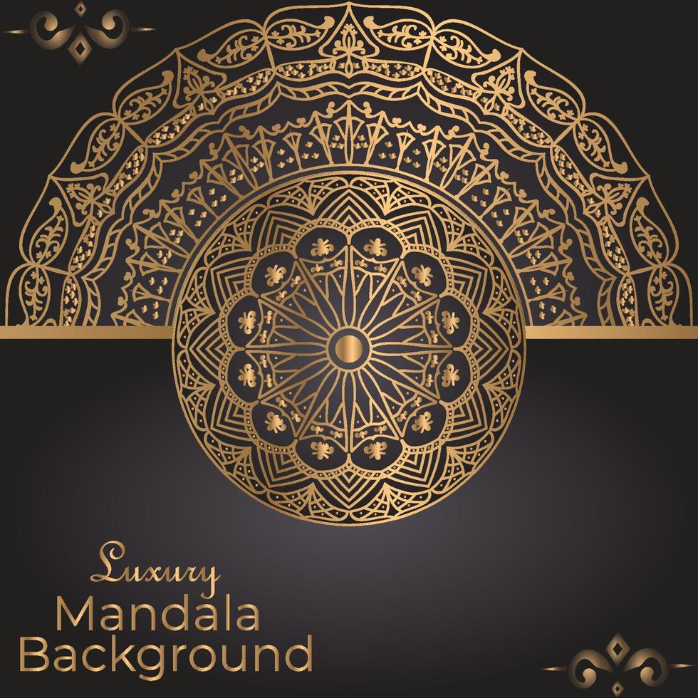 Luxus-Mandala-Hintergrunddesign temolate vektor