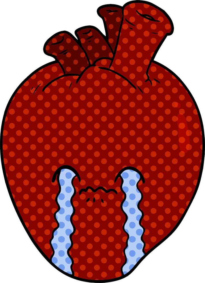 tecknad serie röd hjärta vektor