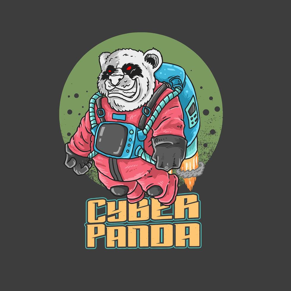 süßer Panda Astronaut vektor