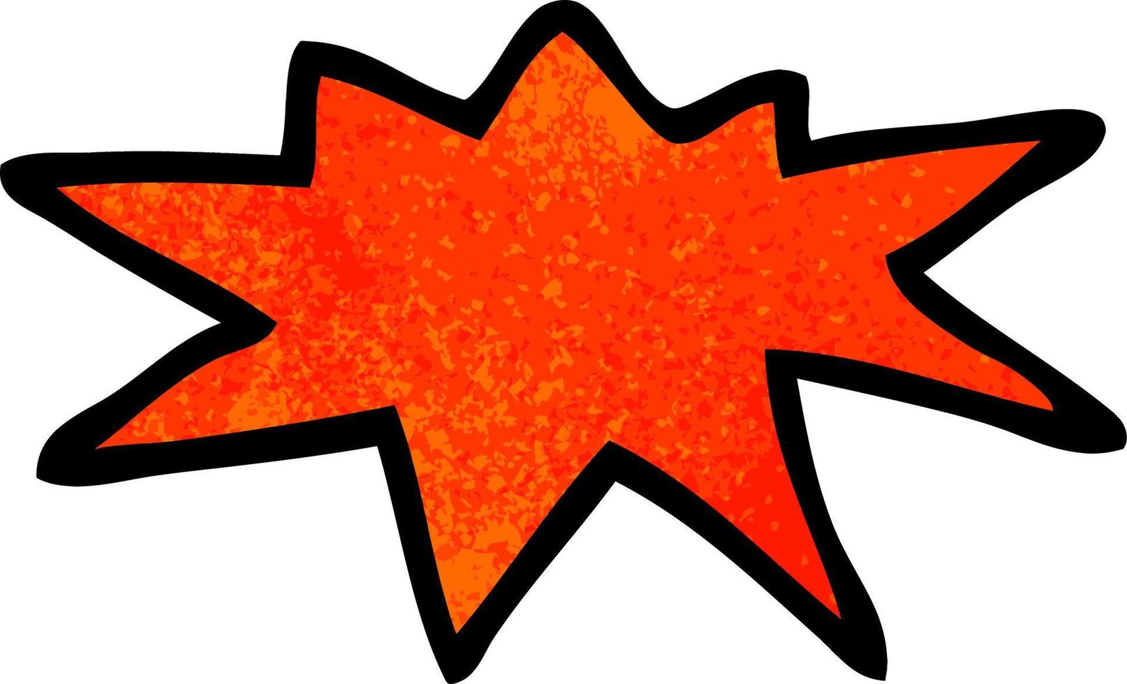 tecknad doodle explosion symbol vektor