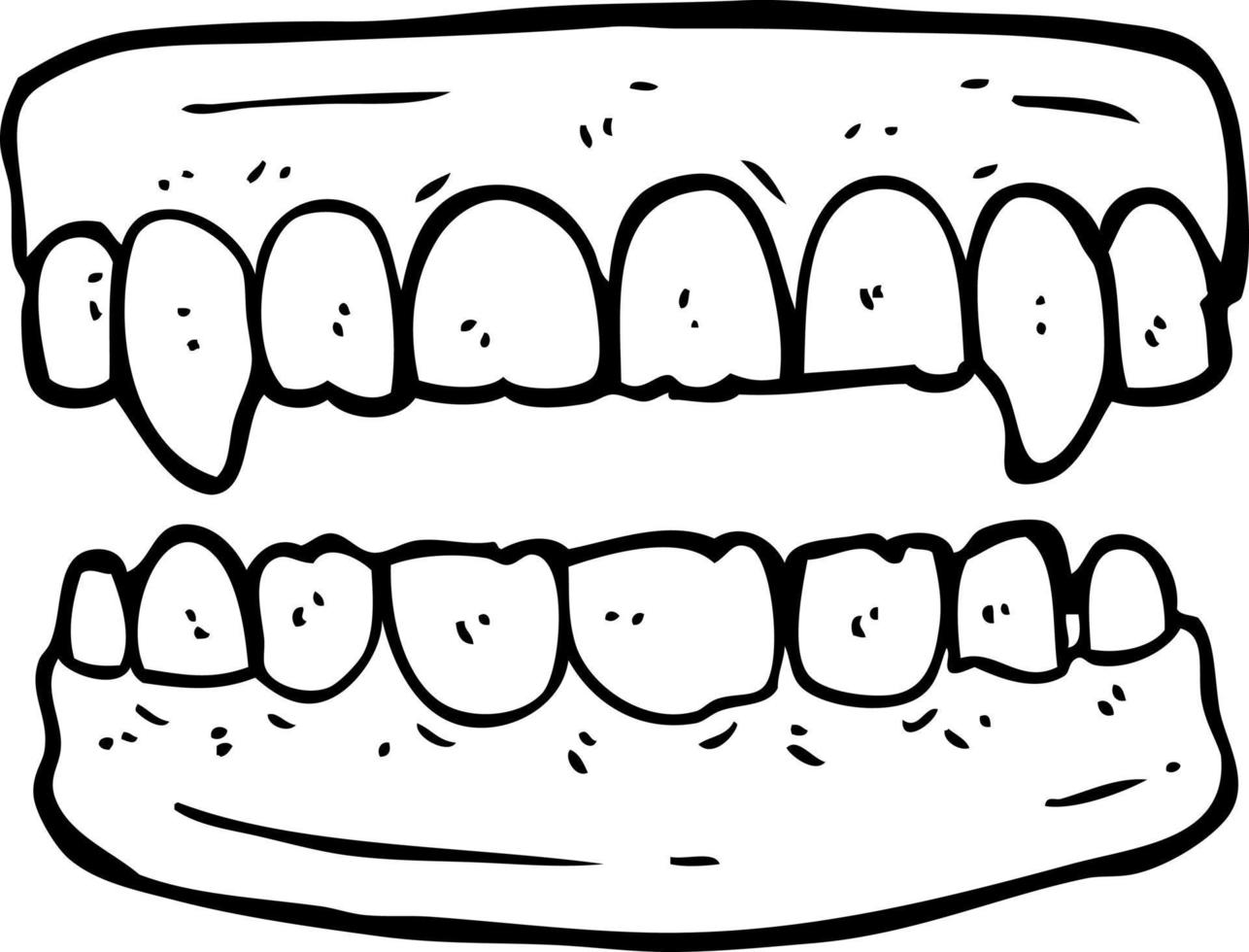tecknad serie vampyr tänder vektor