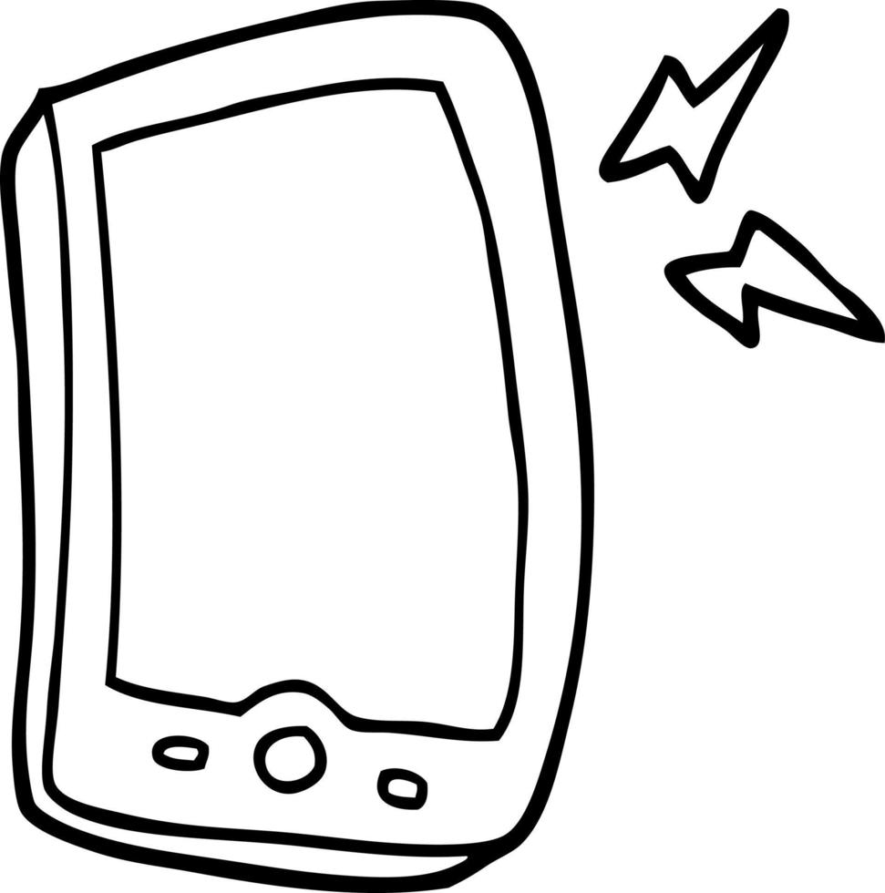 tecknad serie mobil telefon vektor
