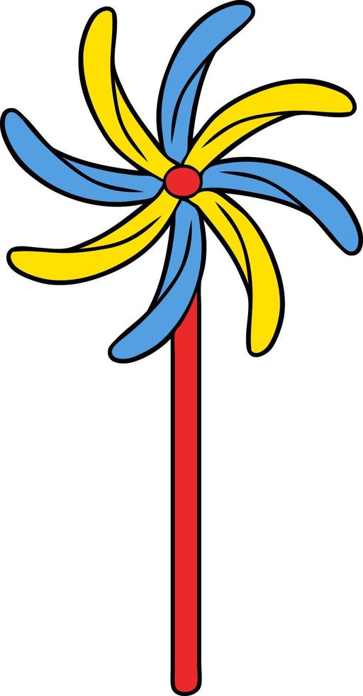 Spielzeug-Windmühlen-Design vektor