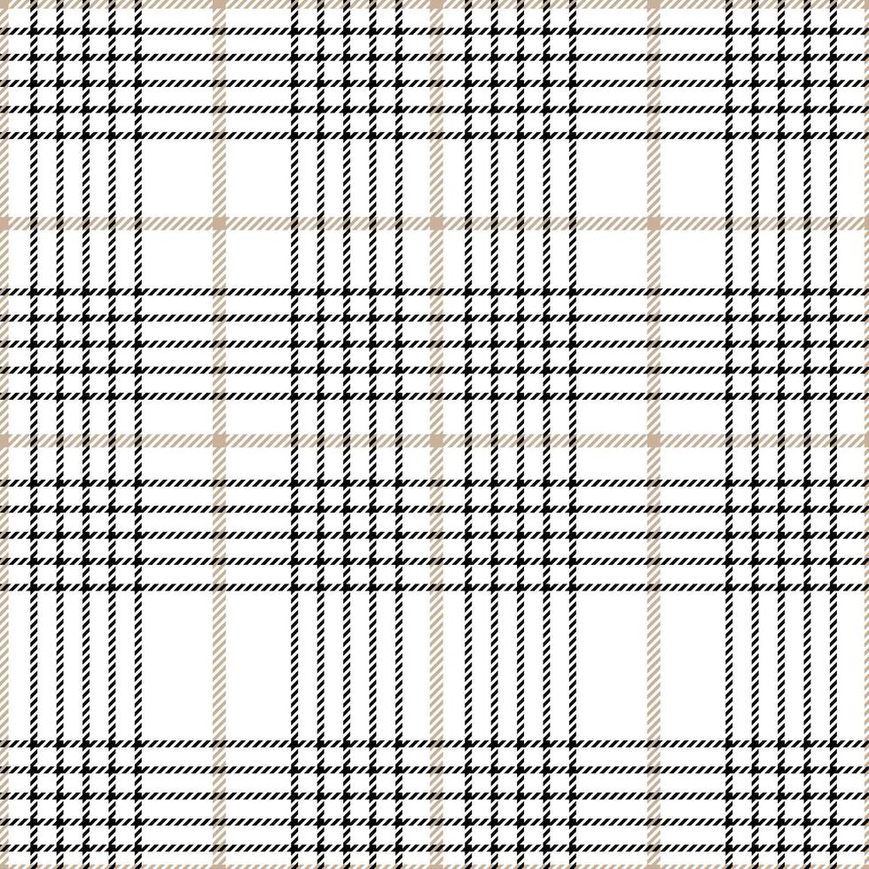 nahtloses Pied-de-Poule-Muster in Schwarz, Weiß und Beige. nahtlose karierte tartan-jagdhundzahn-karografik für moderne textilien. Vektor eps 10