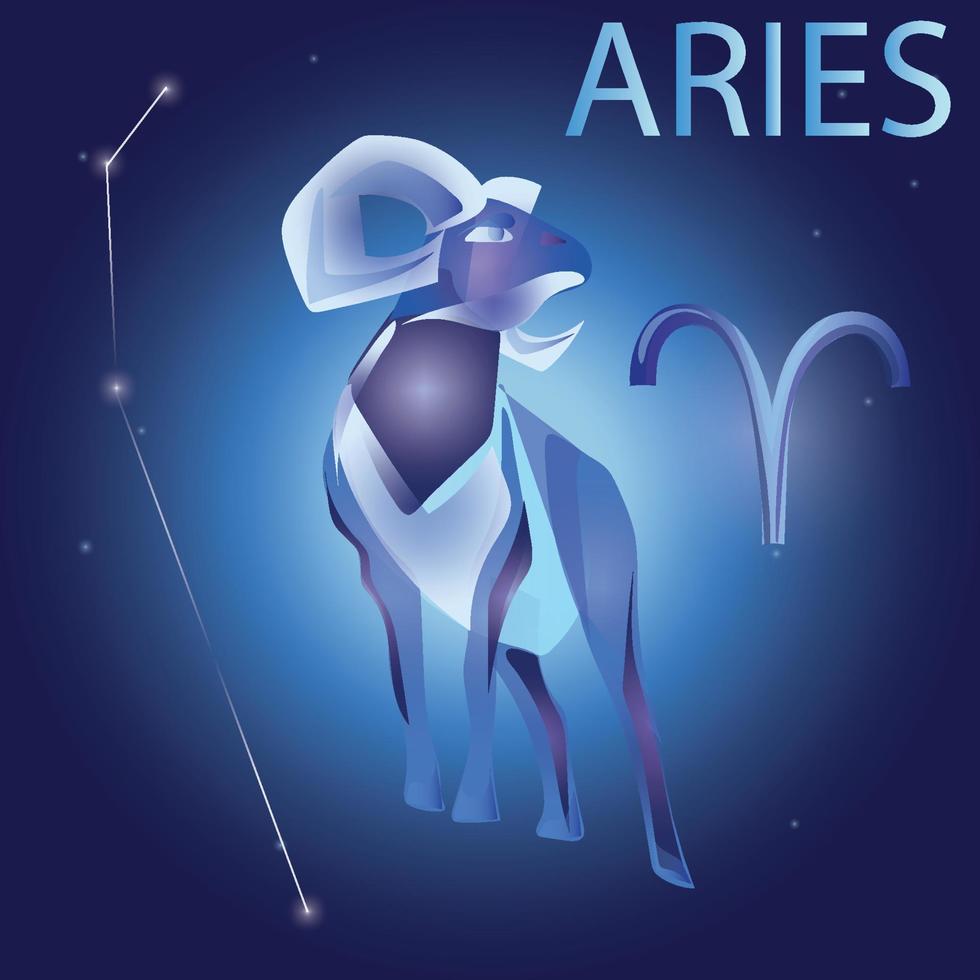 aries zodiaken tecken. horoskop, astrologi, förutsägelse. vektor
