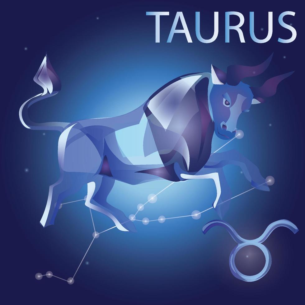 taurus zodiaken tecken. horoskop, astrologi, förutsägelse. vektor