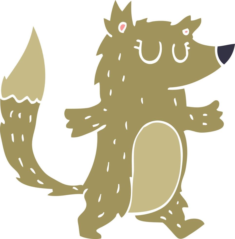 Cartoon-Doodle-Wolf vektor