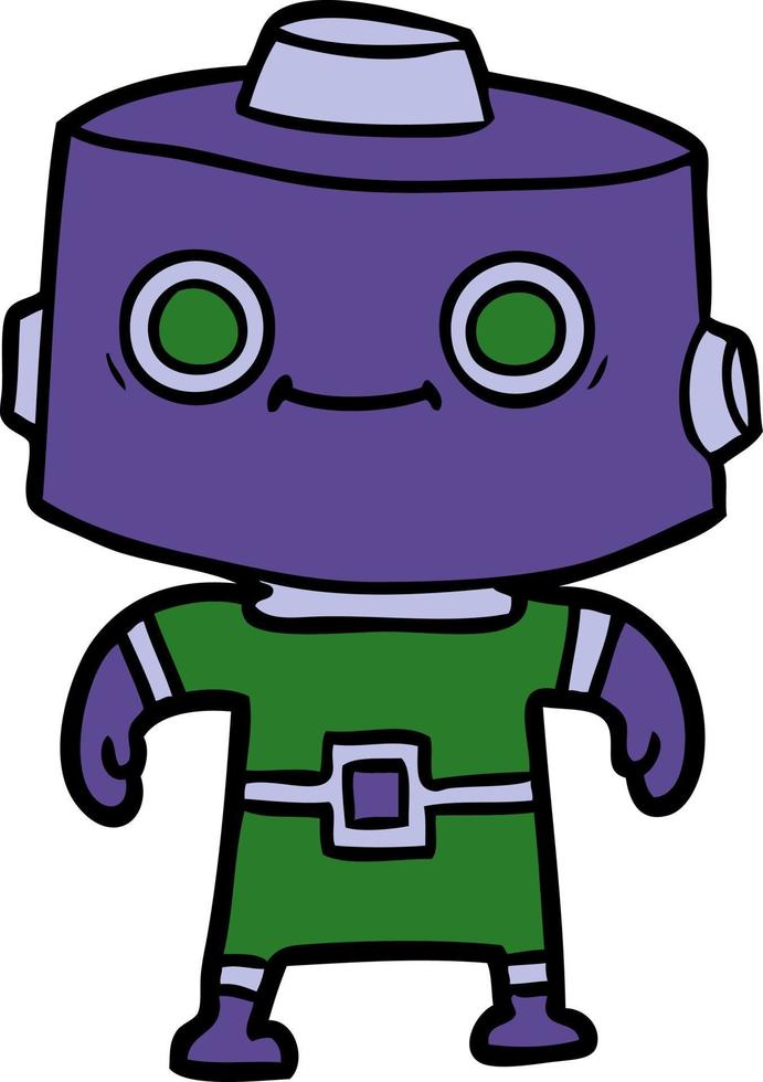 Cartoon-Doodle-Charakter-Roboter vektor