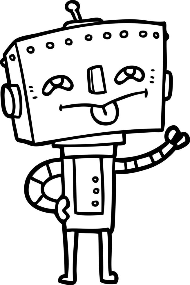 tecknad serie robot karaktär vektor