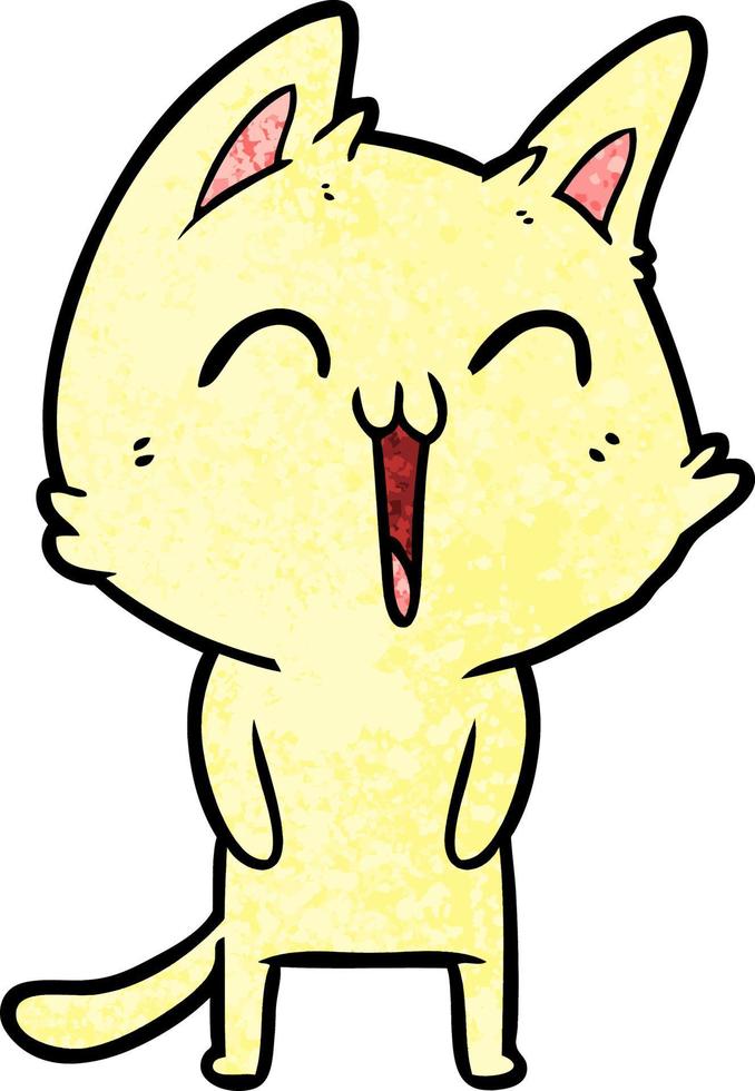 glückliche Cartoon-Katze vektor